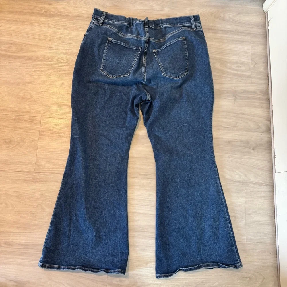 Abercrombie & Fitch curve love high rise blue flare jeans plus size 24 short